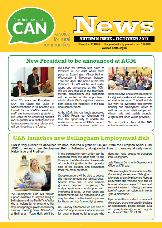 Autumn CAN newsletter out now